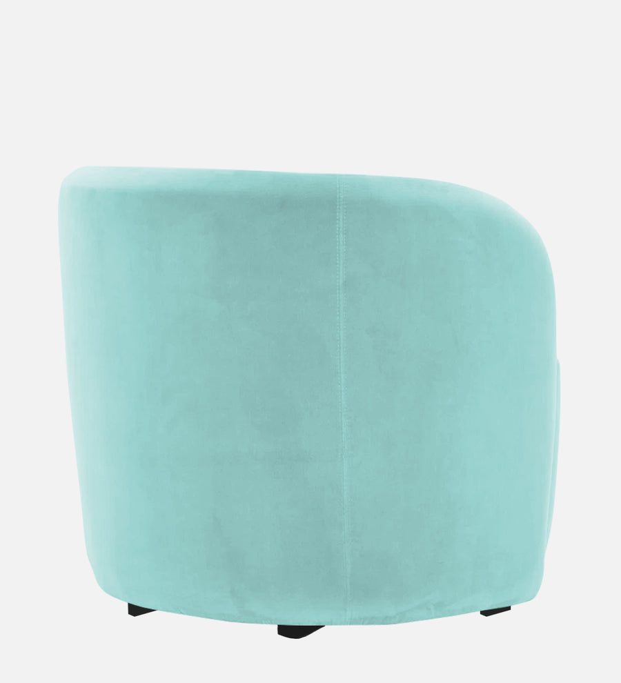 Lucky Velvet Lounge Chair In Barmunda Aqua Colour - Febonic Living