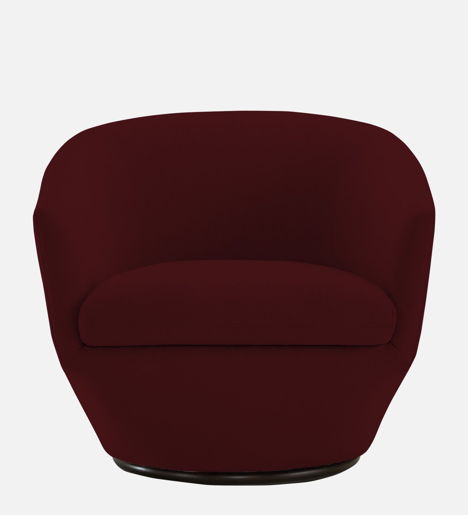 Haddie Velvet Swivel Chair in Dark Maroon Colour