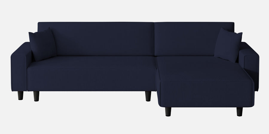 Peach Fabric Lhs 6 Seater Sofa Cum Bed With Storage In Royal Blue Colour - Febonic Living