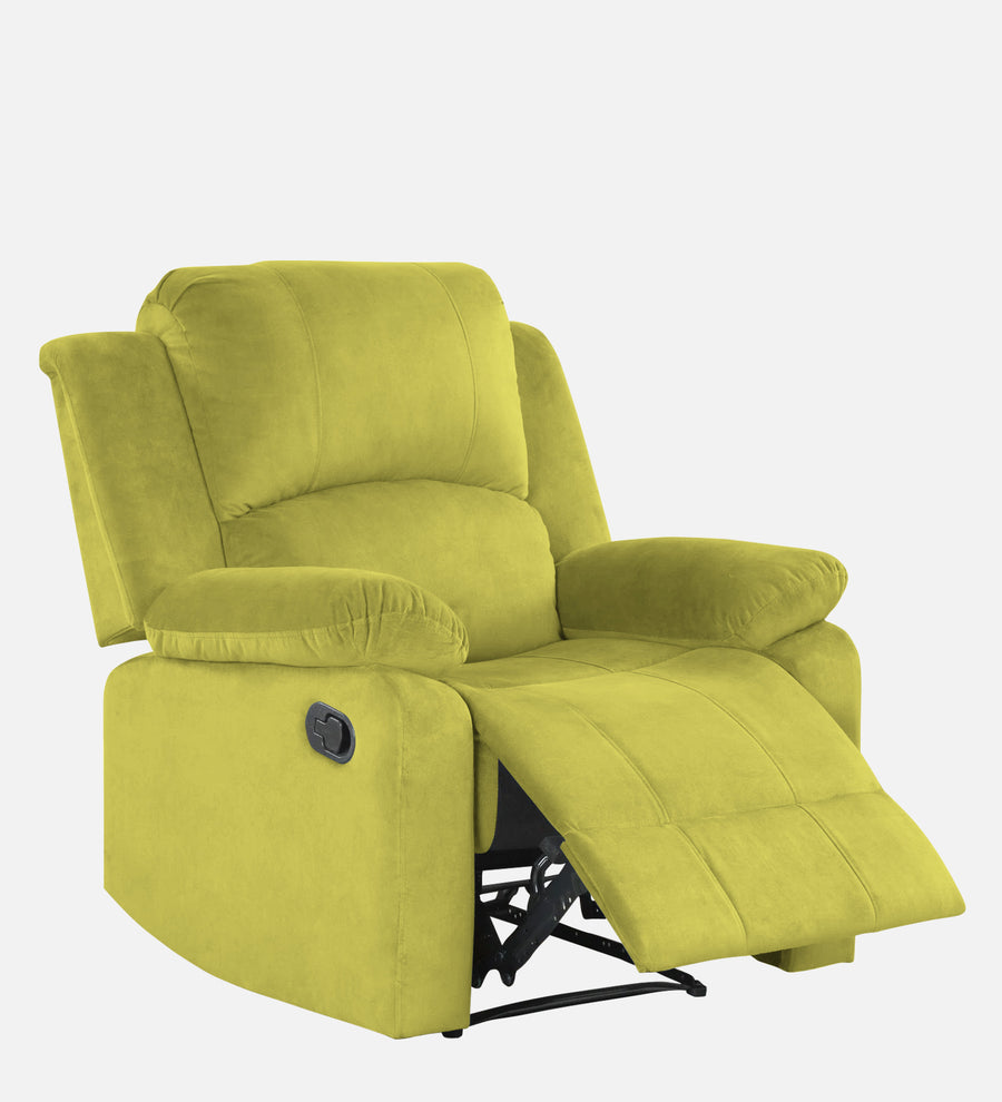 Henry Fabric 1 Seater Motorized Recliner In Parrot Green Colour - Febonic Living