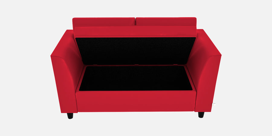 Bristo Velvet 2 Seater Sofa In Ox Blood Maroon Colour With Storage - Febonic Living