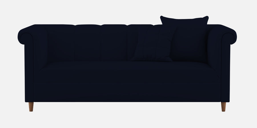 Rubi Velvet 3 Seater Sofa In Dark Blue Colour - Febonic Living
