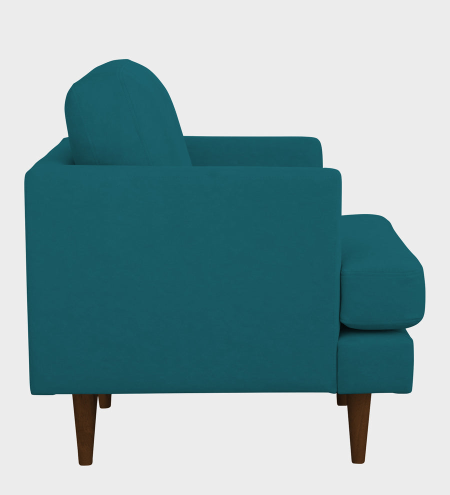 Motra Velvet 1 Seater Sofa In Pine Green Colour - Febonic Living