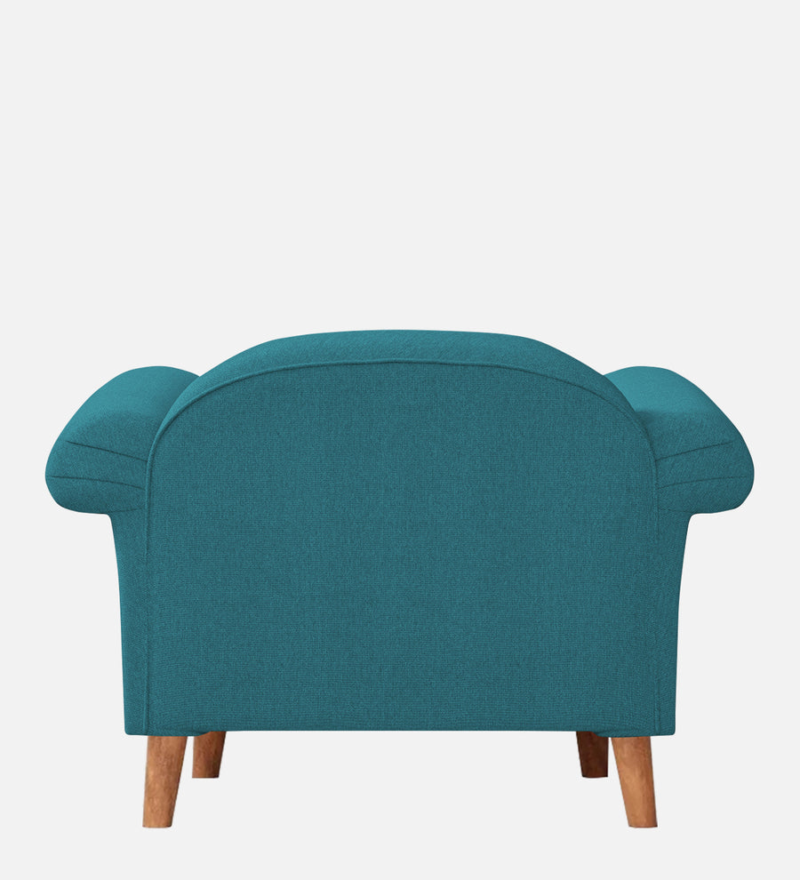 Barber Fabric 1 Seater Sofa In Water Blue Colour - Febonic Living