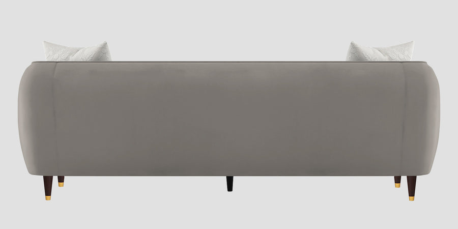 Hairo Velvet 3 Seater Sofa In Echo Grey Colour - Febonic Living
