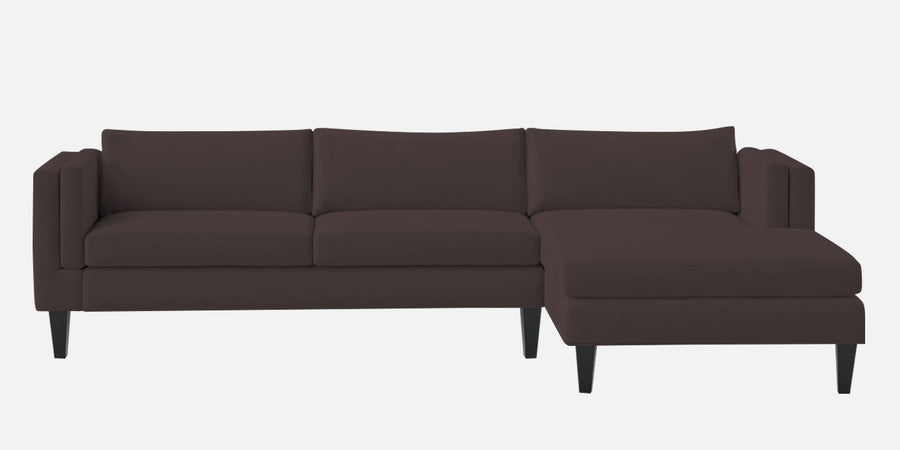 Jasper Velvet Lhs Sectional Sofa 3 Lounger In Mocha Brown Colour - Febonic Living