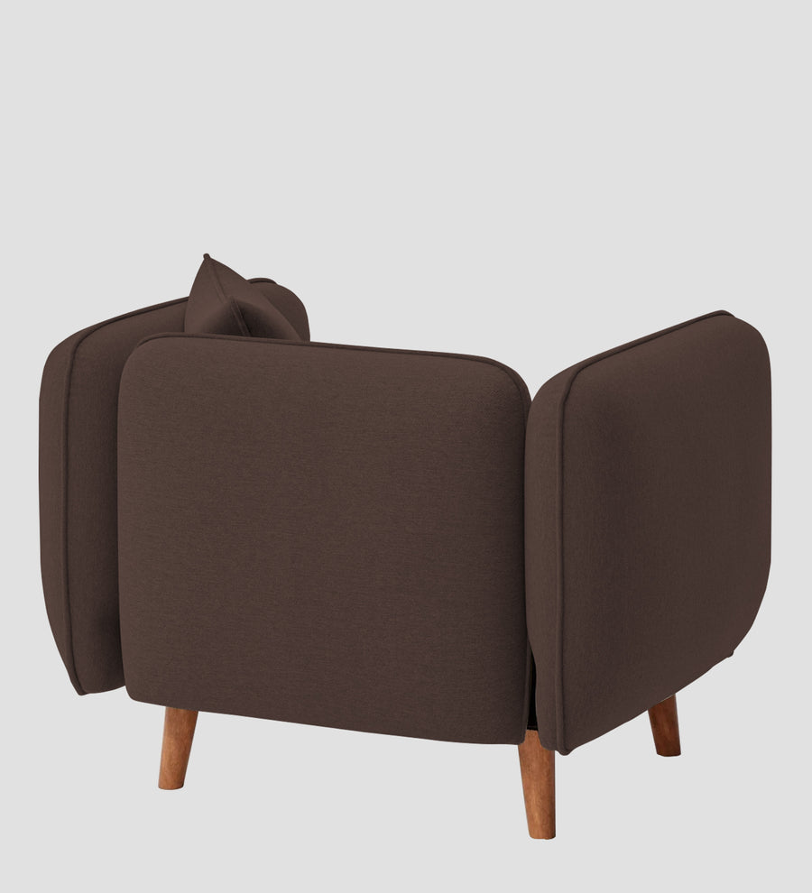Reva Fabric 1 Seater Sofa In Caramel Brown Colour - Febonic Living