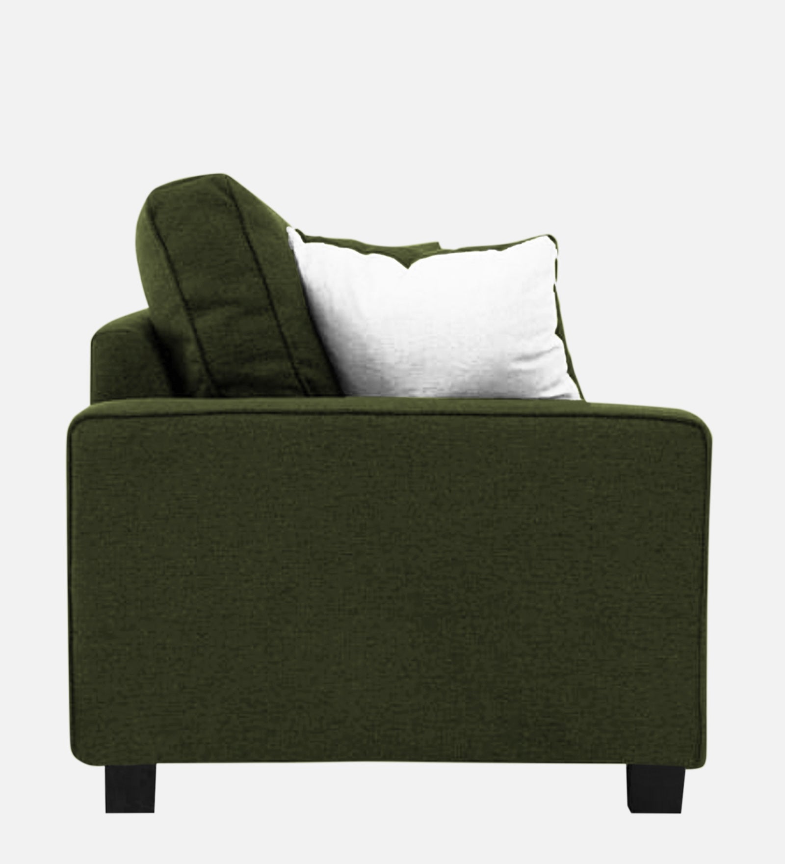 Ladybug Fabric 1 Seater Sofa In Olive Green Colour