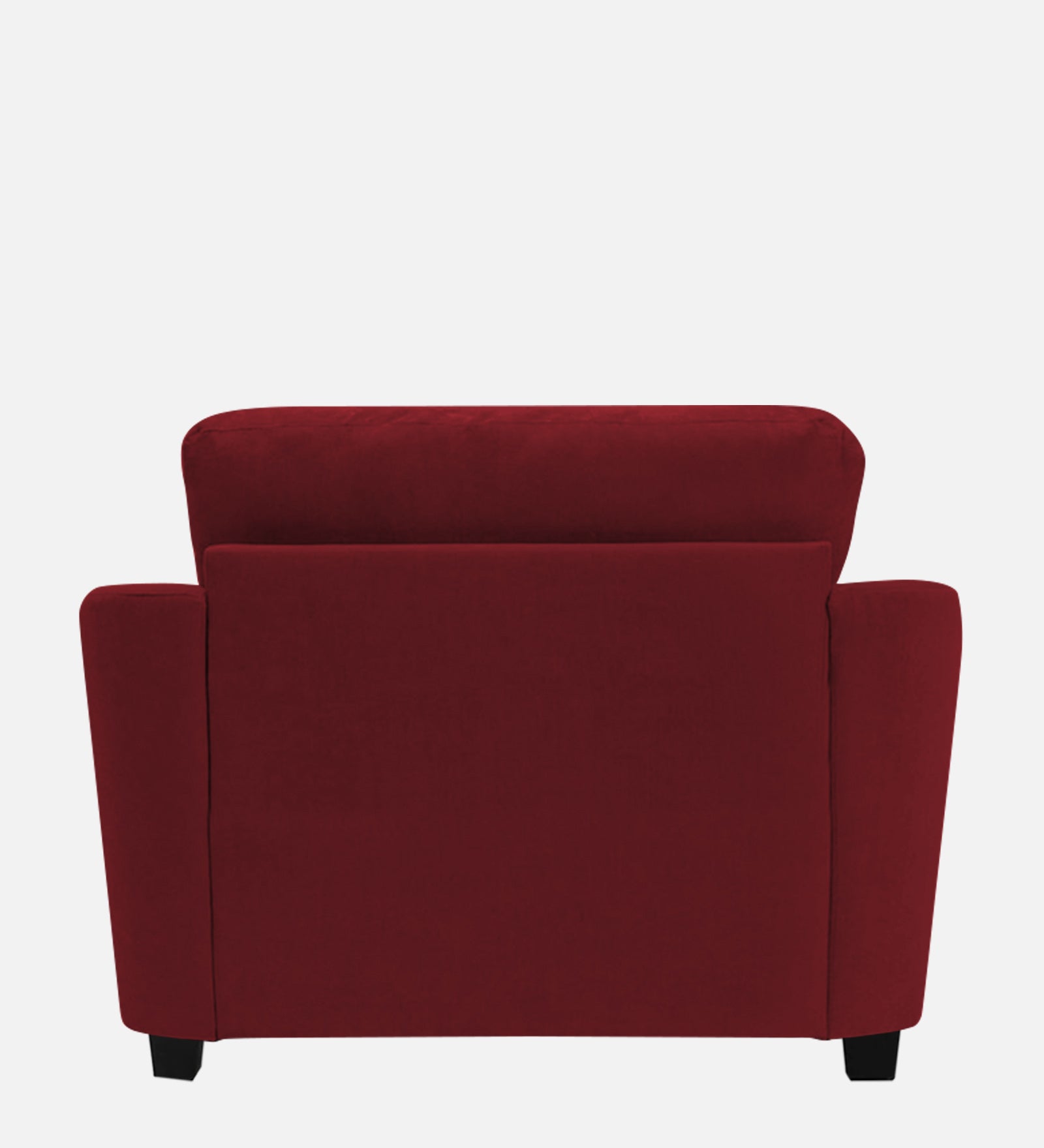 Mulan Fabric 1 Seater Sofa in Chilli Red Colour