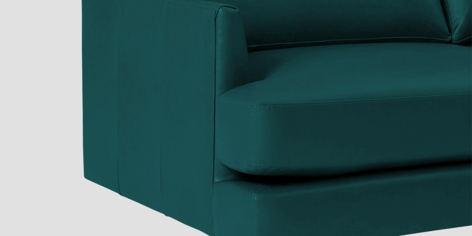 Sterio Leatherette 2 Seater Sofa In Peakcock Blue Colour - Febonic Living