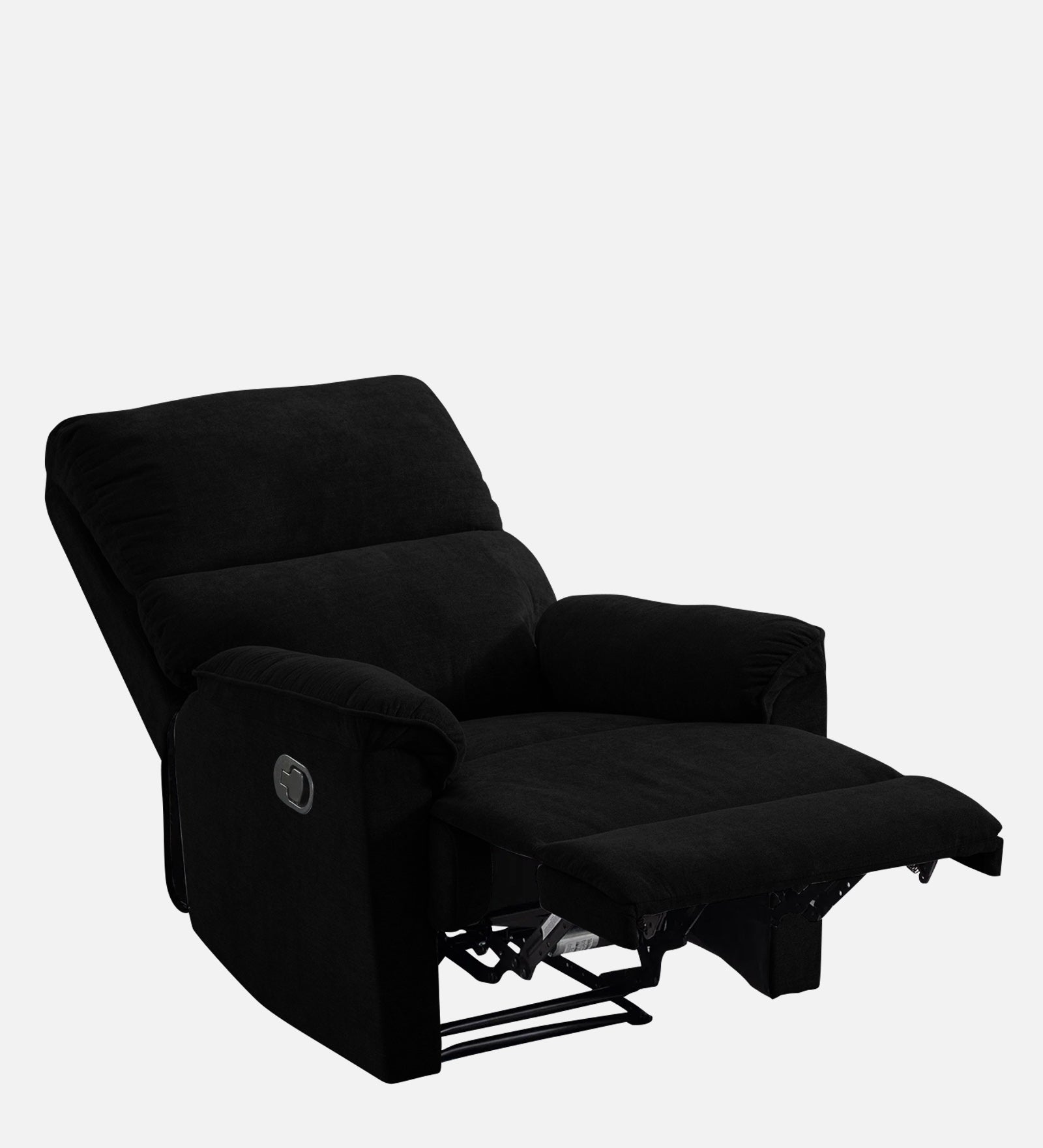 Abby Fabric Manual 1 Seater Recliner In Zed Black Colour