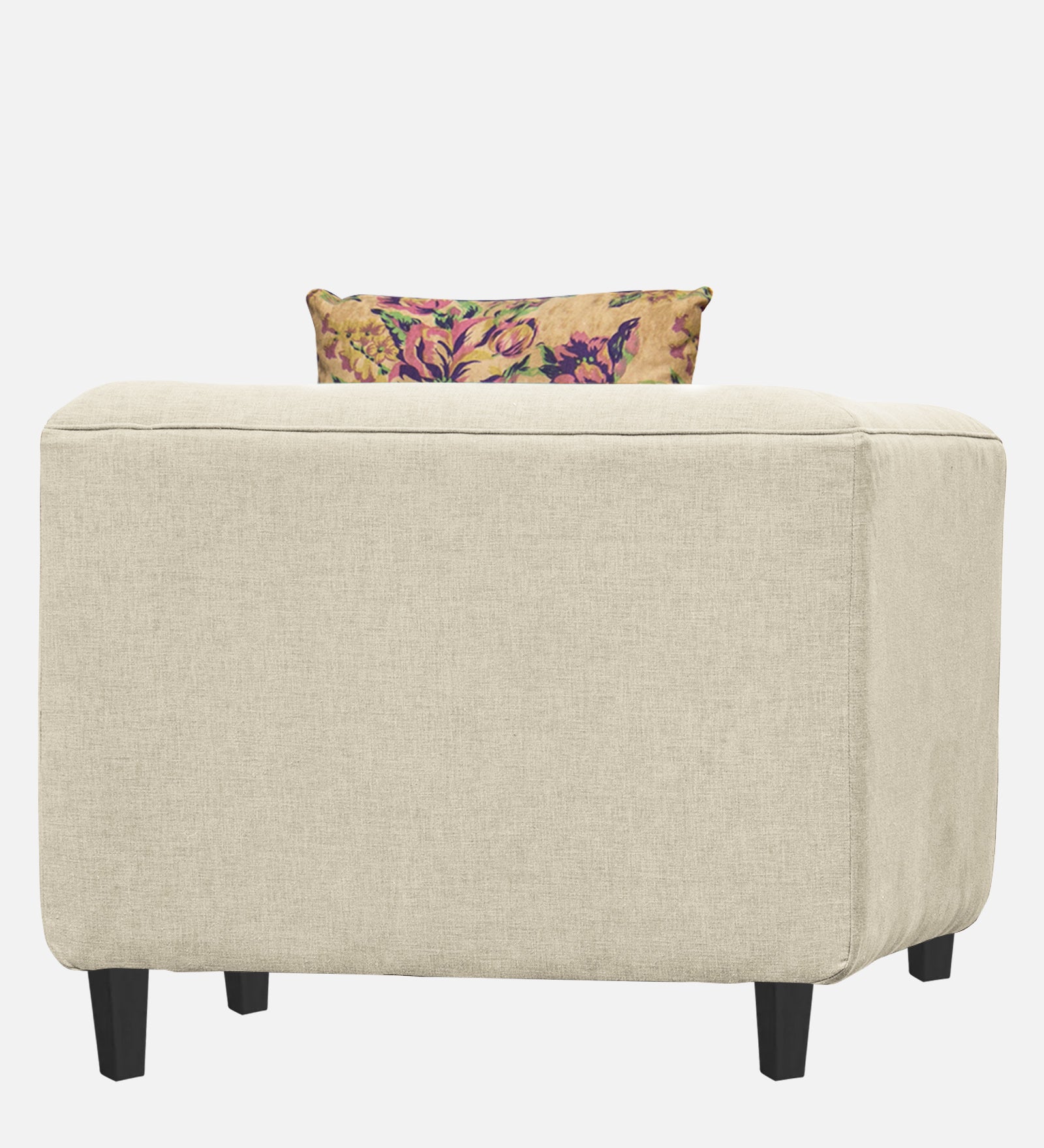 Niki Fabric 1 Seater Sofa in Ivory Cream Colour