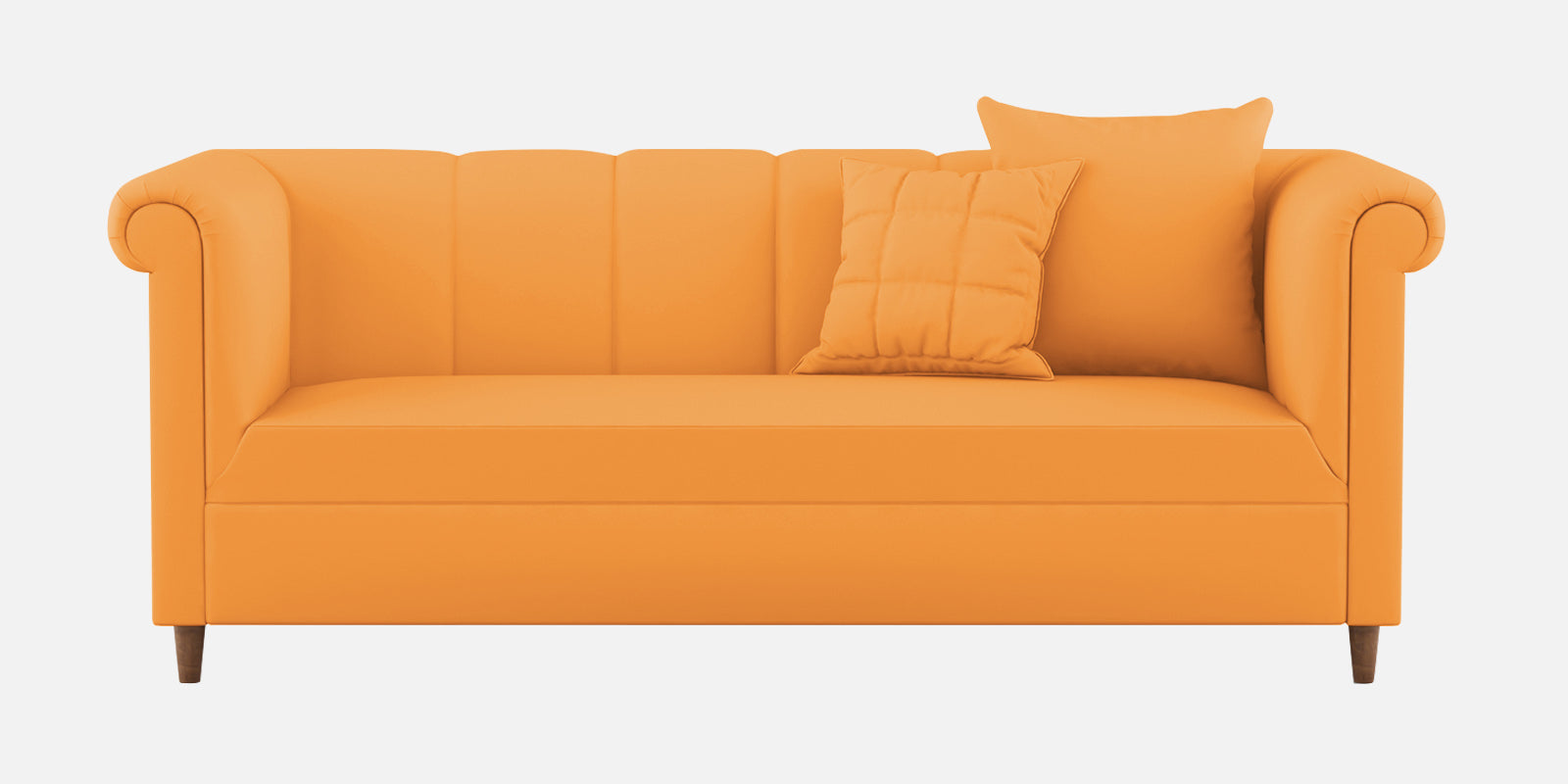 Rubi Velvet 3 Seater Sofa in Tangerine orange Colour