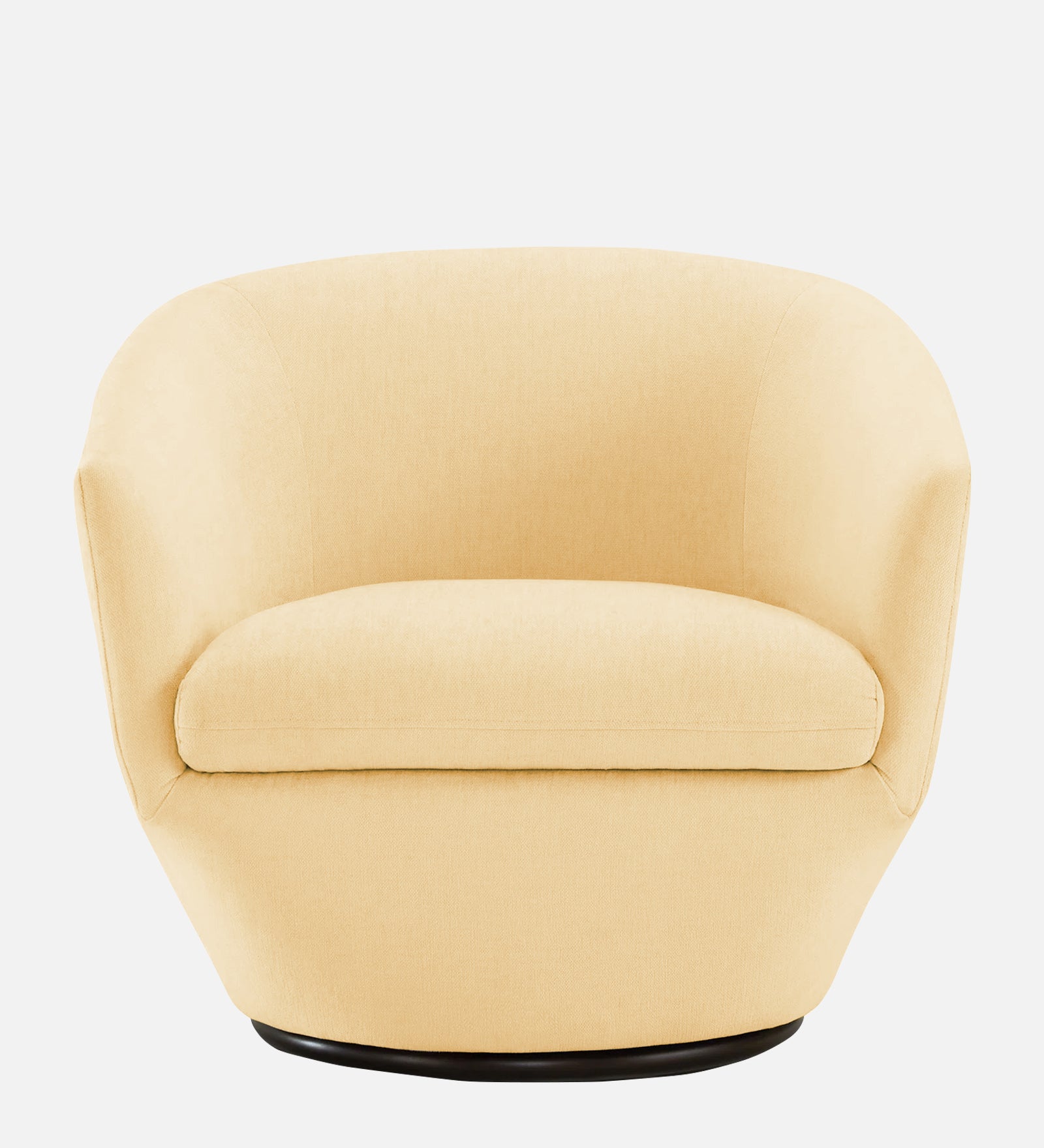 Haddie Velvet Swivel Chair in Sandy Beige Colour