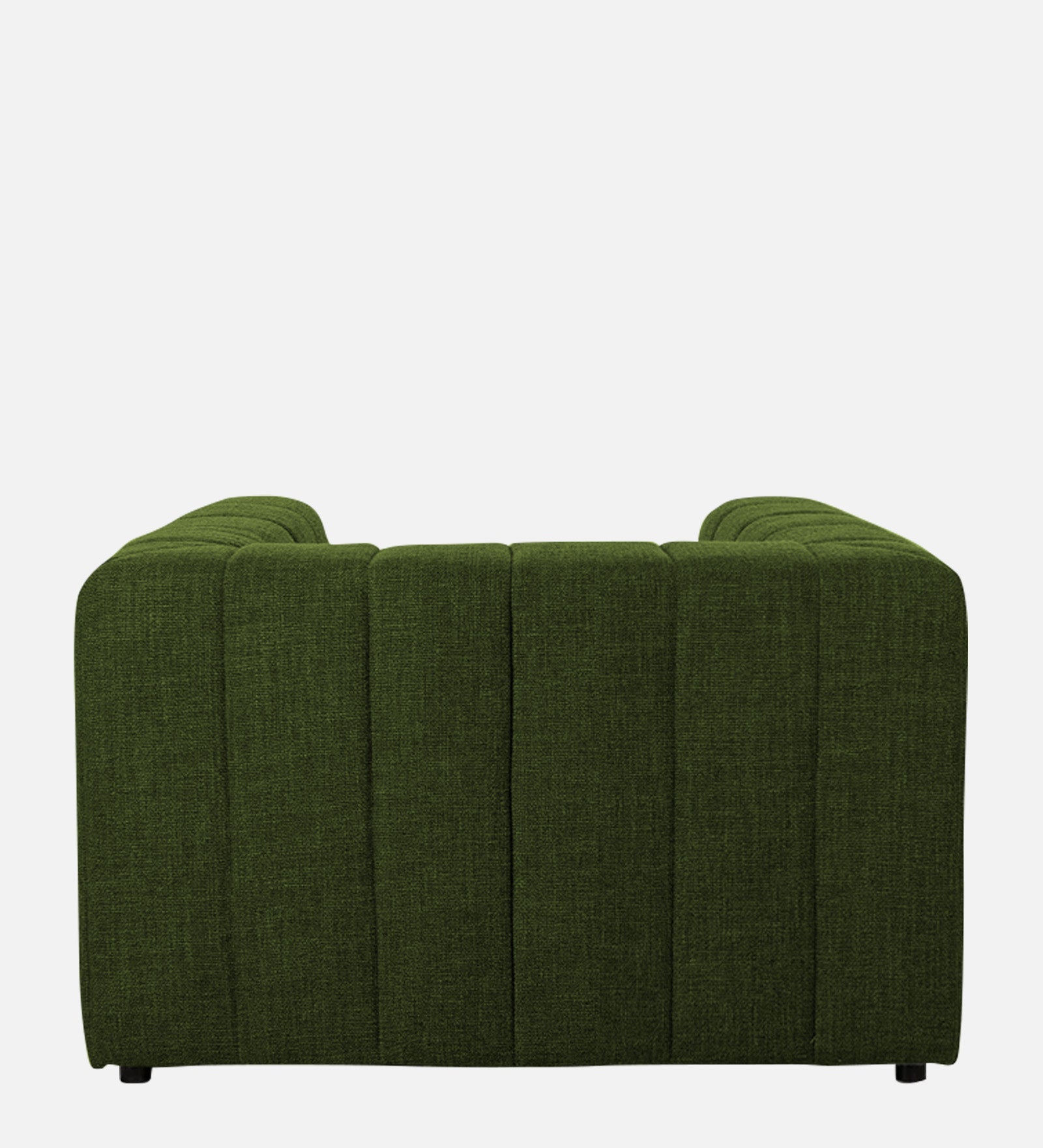 Lara Fabric 1 Seater Sofa in olive green Colour