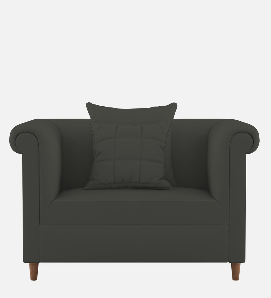 Rubi Velvet 1 Seater Sofa In Hory Grey Colour - Febonic Living