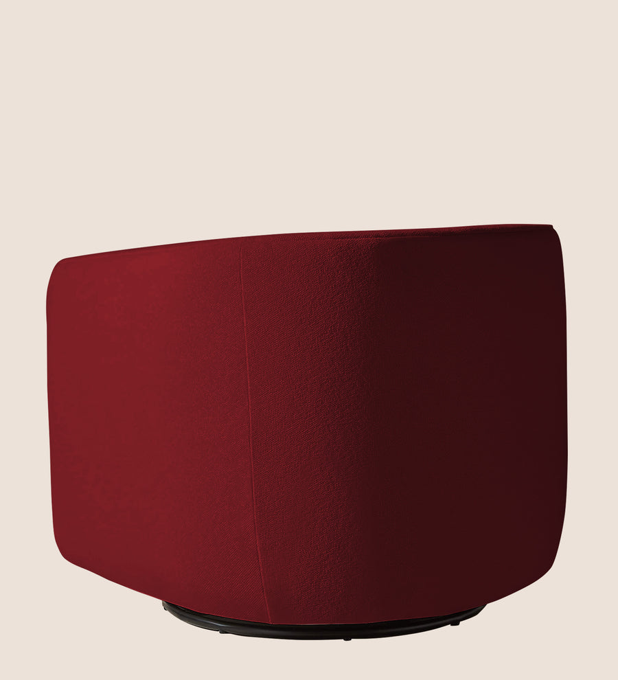 Ria Fabric Swivel Chair In Chilli Red Colour - Febonic Living