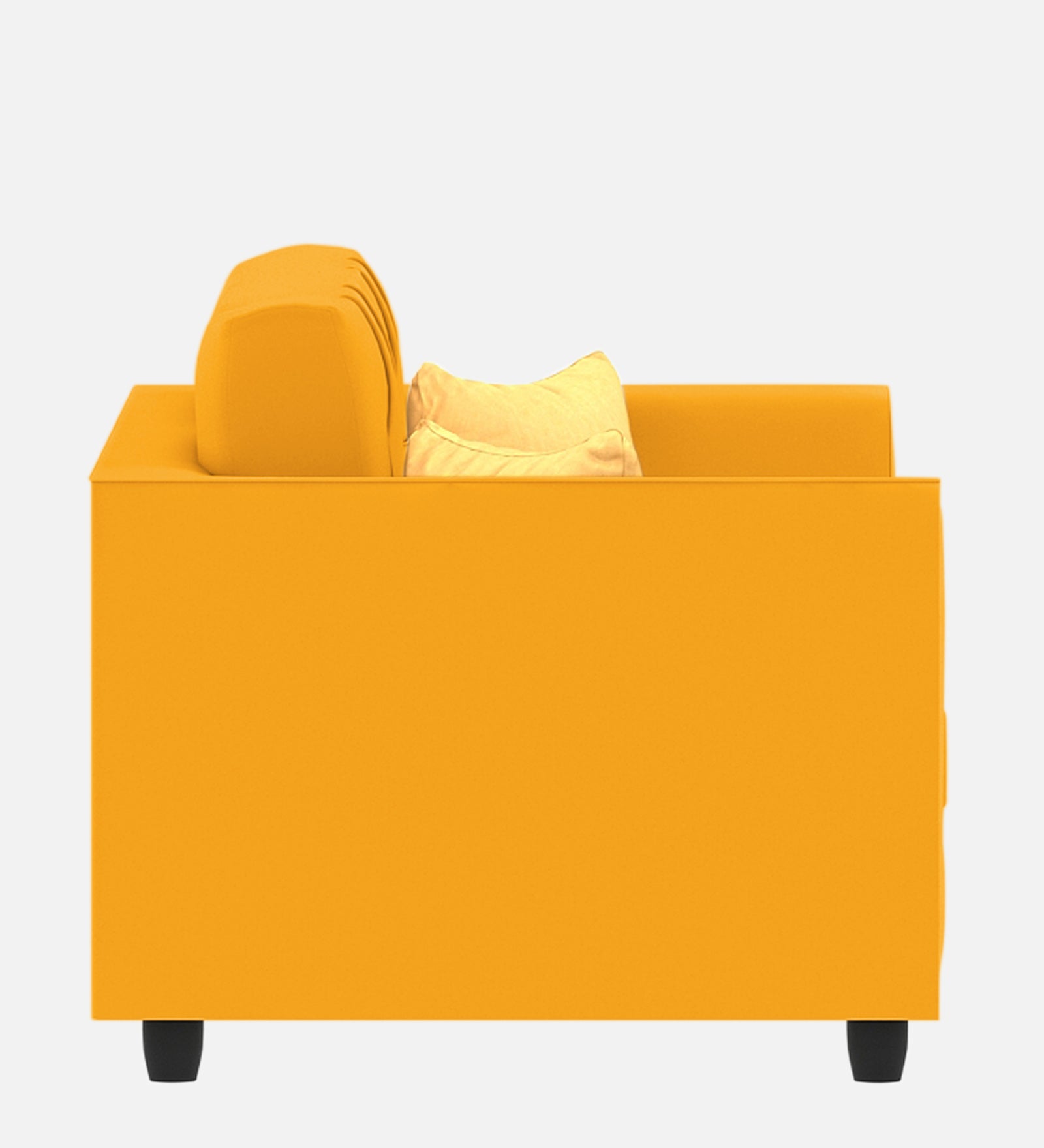 Nestin Velvet 1 Seater Sofa in Safforn Yellow Colour