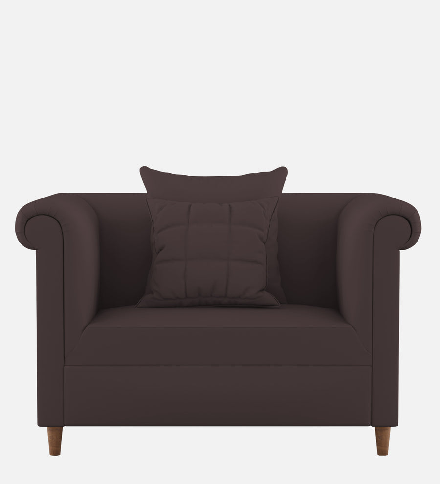 Rubi Velvet 1 Seater Sofa In Mocha Brown Colour - Febonic Living