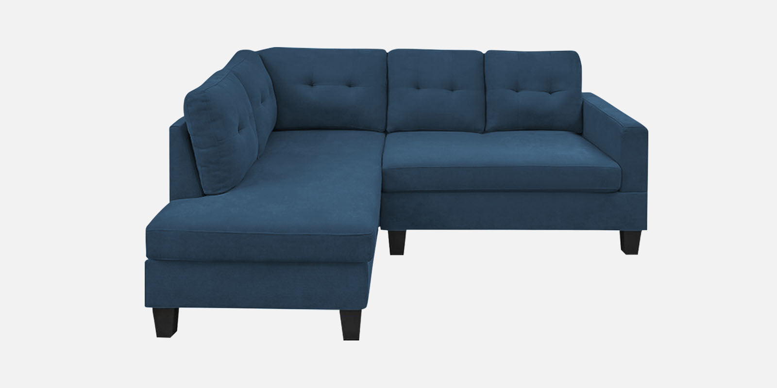 Thomas Fabric RHS Sectional Sofa (2+Lounger) in Light Blue Colour