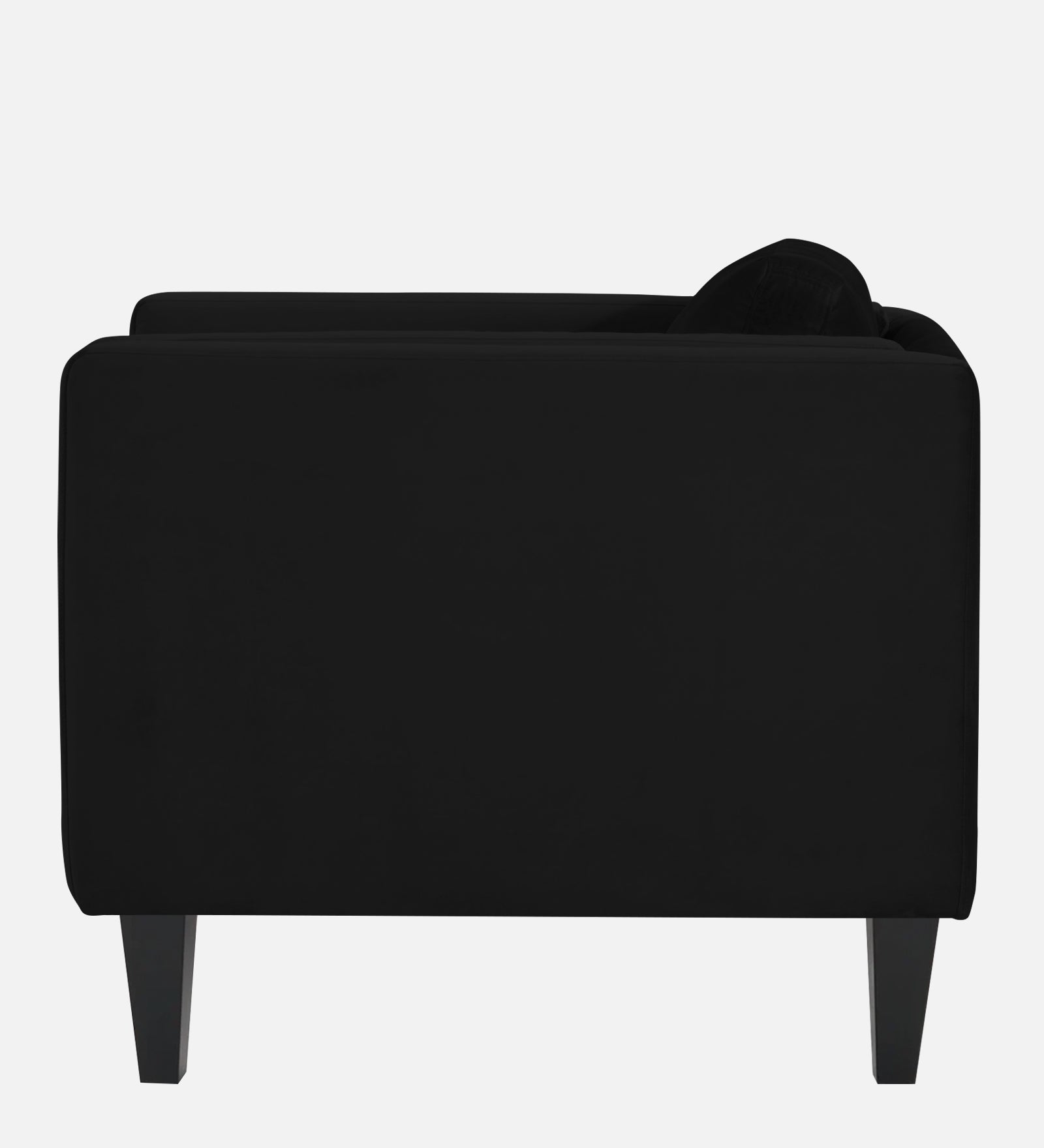 Jasper Velvet 1 Seater Sofa in Adam Black Colour