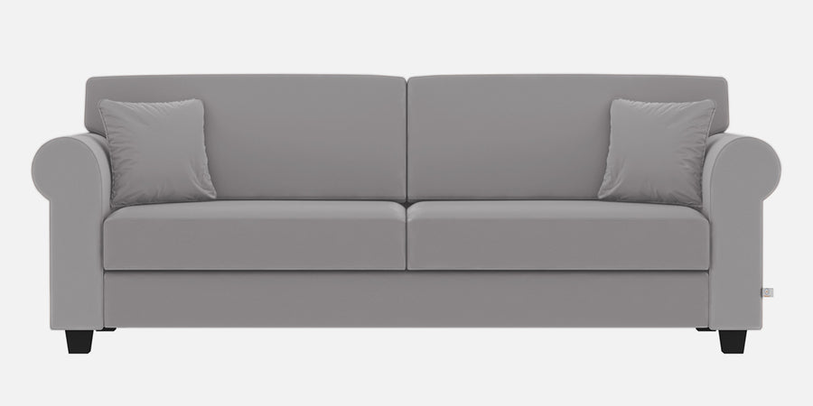 Numonk Velvet 3 Seater Sofa In Concrete Grey Colour - Febonic Living