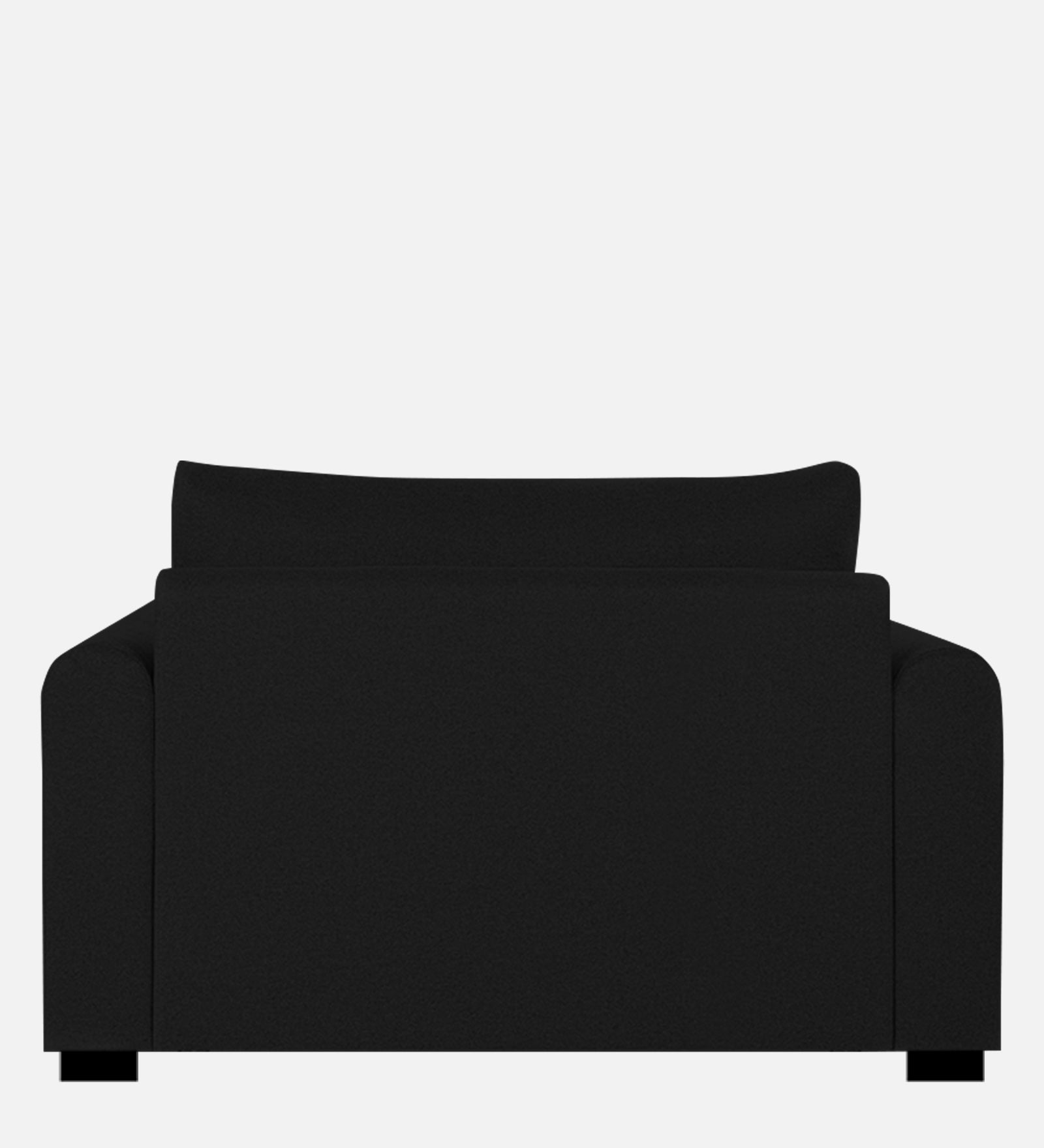 Sigma Fabric 1 Seater Sofa in Zed Black Colour