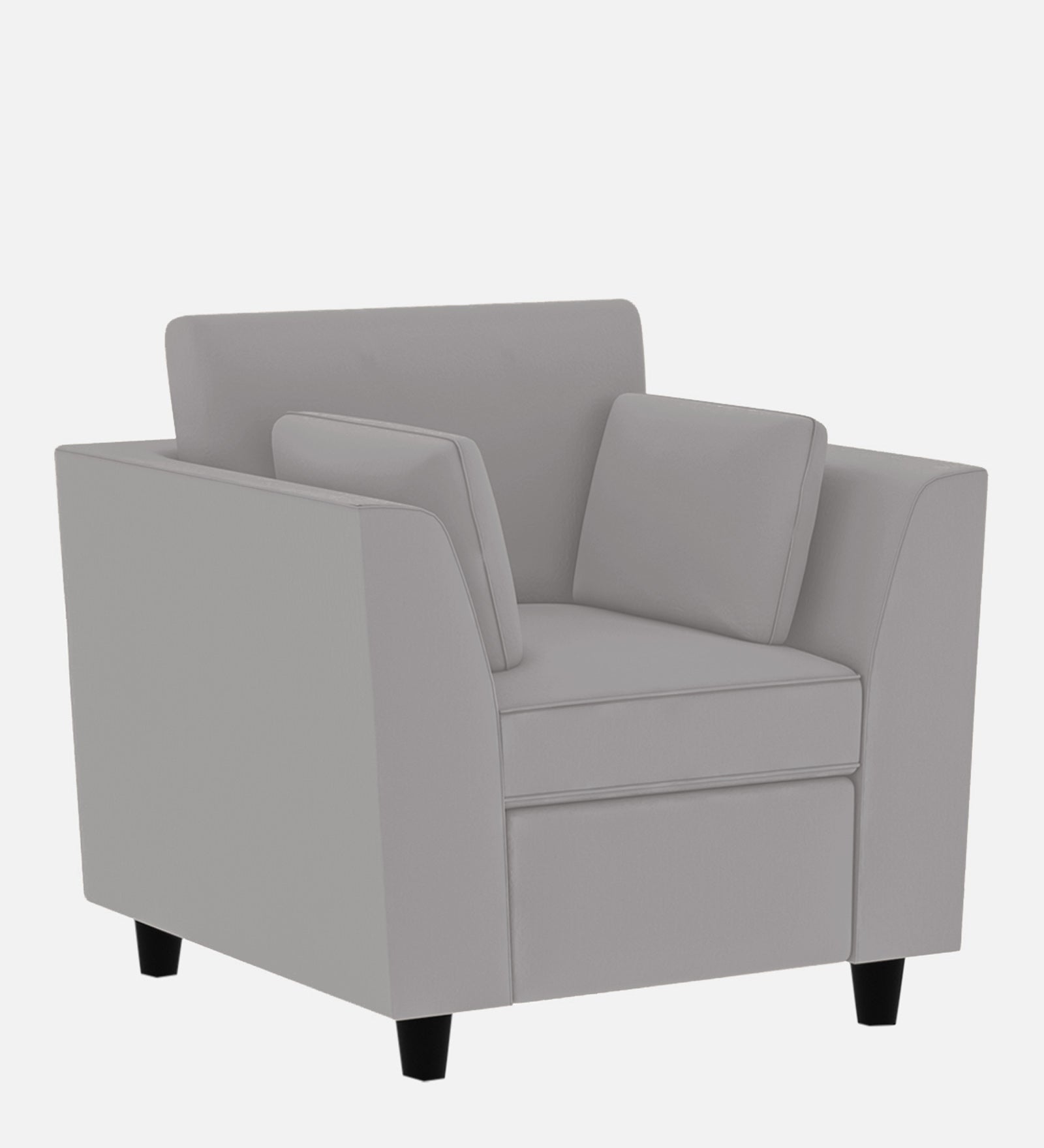 Bristo Velvet 1 Seater Sofa in light grey Colour With Storage