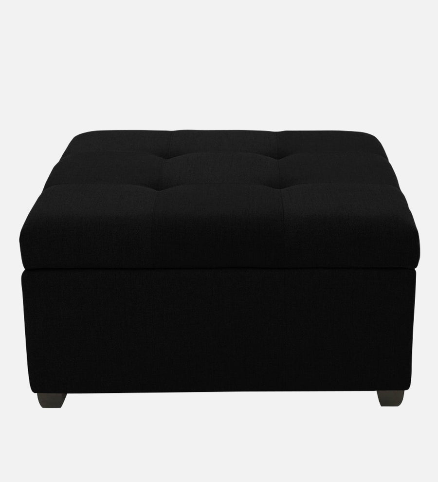 Balkan Fabric Pouffe In Zed Black Colour - Febonic Living