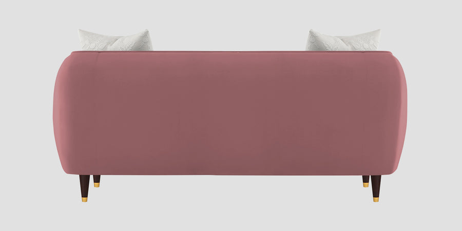 Hairo Velvet 2 Seater Sofa In Rose Pink Colour - Febonic Living