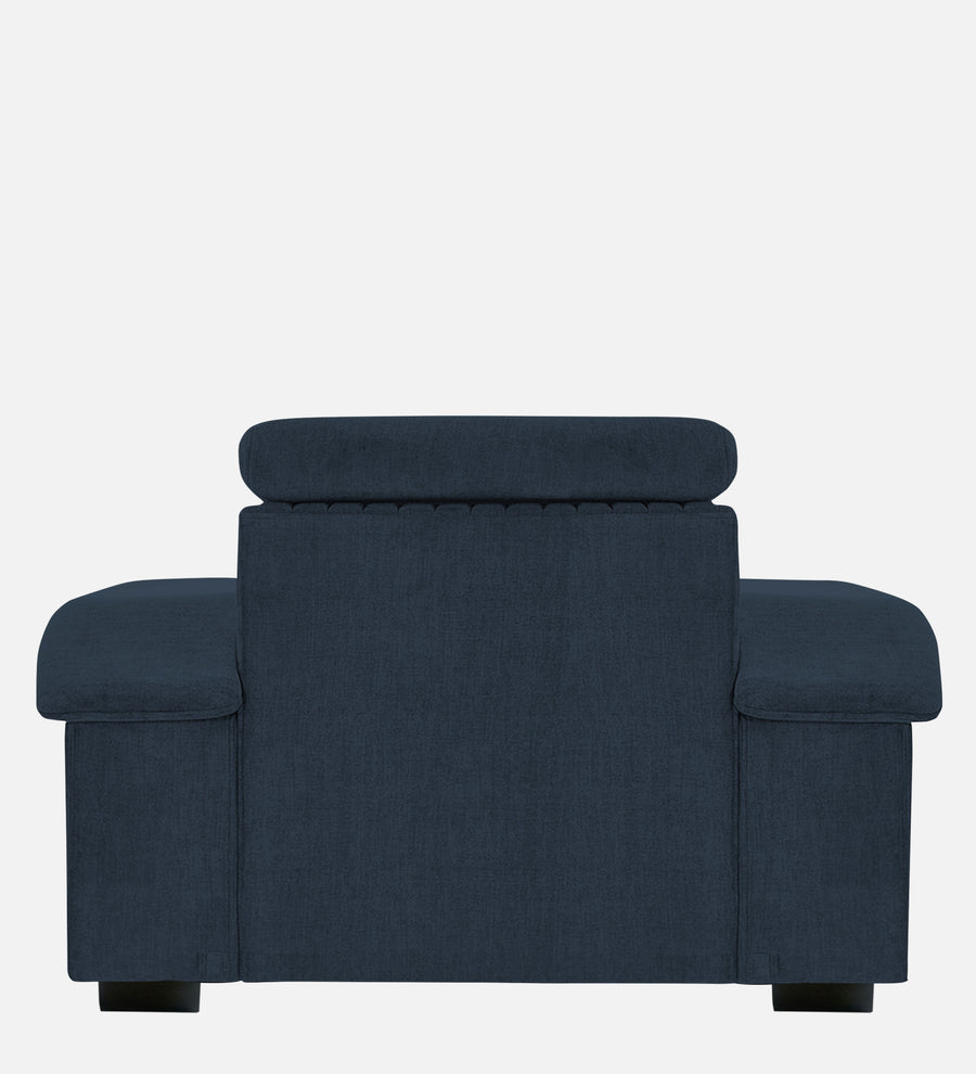 Draco Fabric 1 Seater Sofa In Denim Blue Colour - Febonic Living