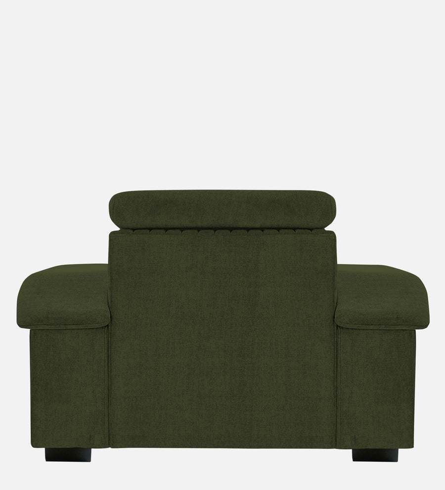Draco Fabric 1 Seater Sofa In Olive Green Colour - Febonic Living