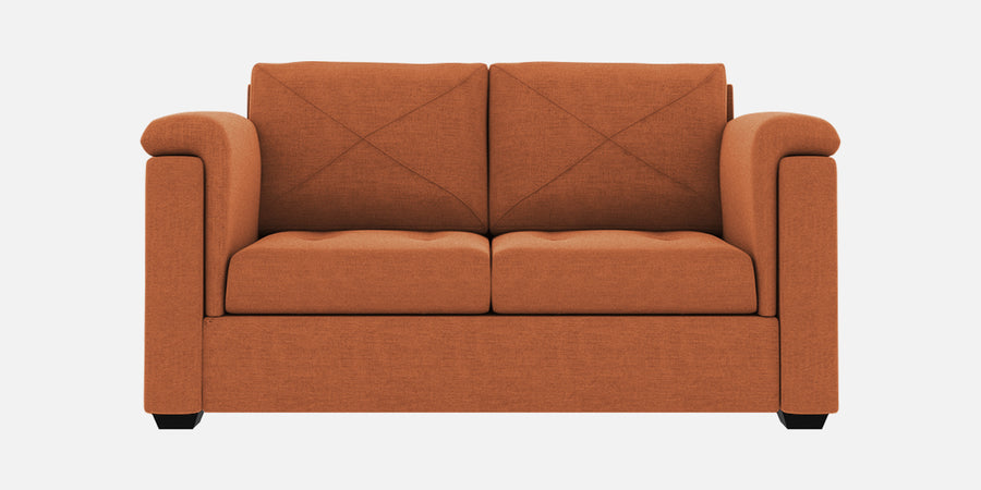 Andres Fabric 2 Seater Sofa In Safforn Orange Colour - Febonic Living