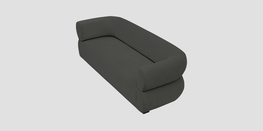 Kula Velvet 3 Seater Sofa In Hory Grey Colour - Febonic Living