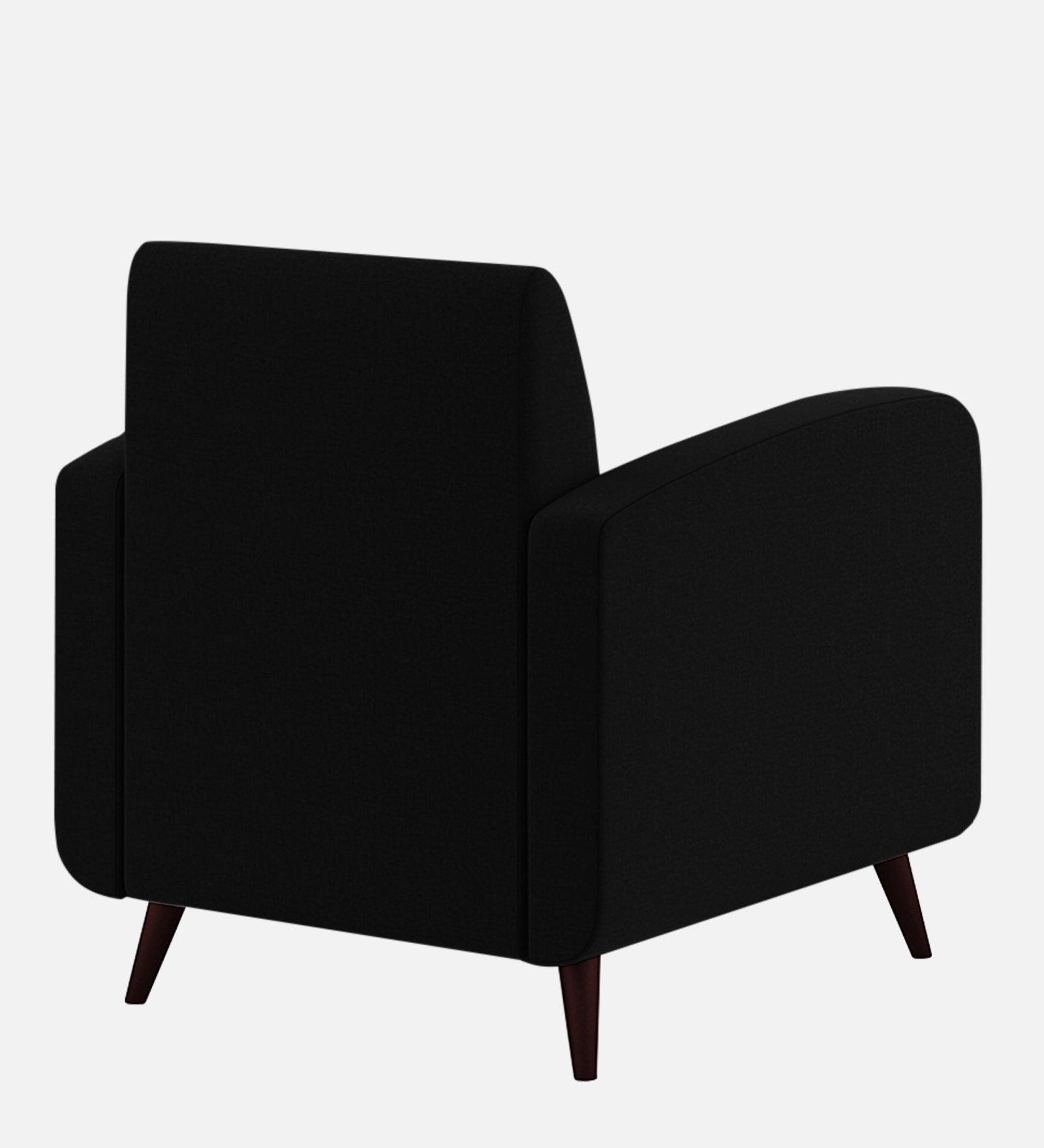 Wiki Velvet 1 Seater Sofa in Adam Black Colour