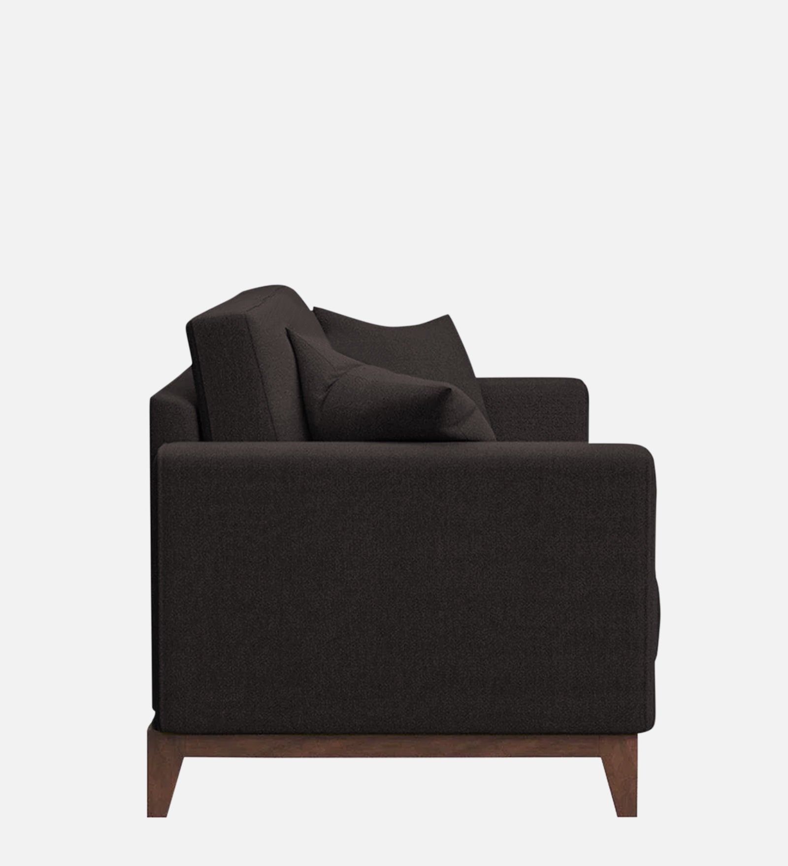 Luca Fabric 1 Seater Sofa in Dark Brown Colour