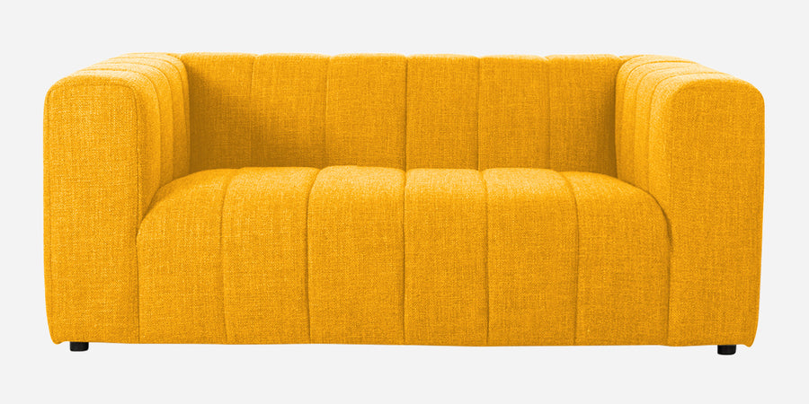 Lara Fabric 2 Seater Sofa In Bold Yellow Colour - Febonic Living