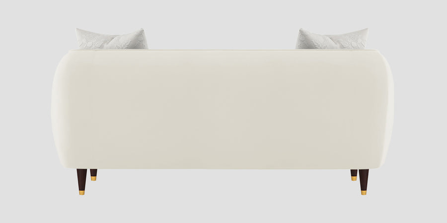 Hairo Velvet 2 Seater Sofa In Warm White Colour - Febonic Living