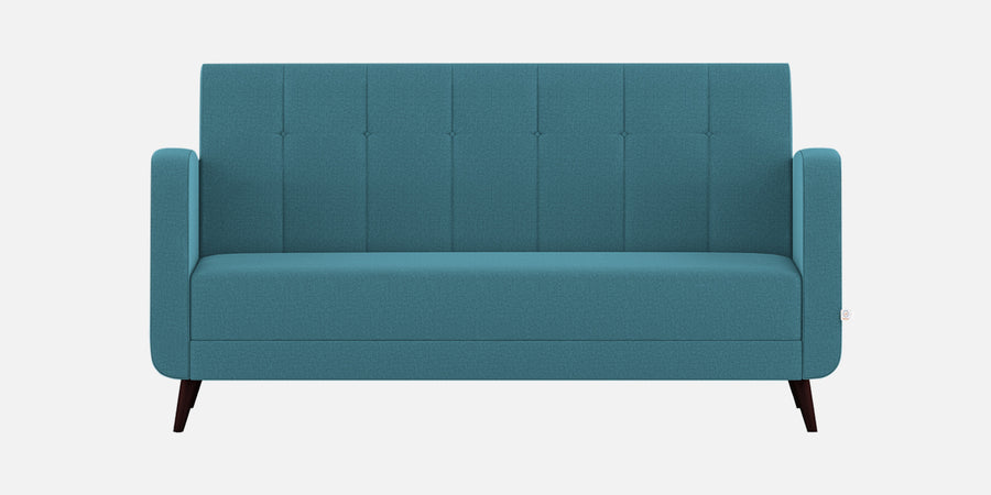 Wiki Velvet 3 Seater Sofa In Aqua Blue Colour - Febonic Living