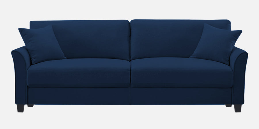 Daroo Velvet 3 Seater Sofa In Imperial Blue Colour - Febonic Living