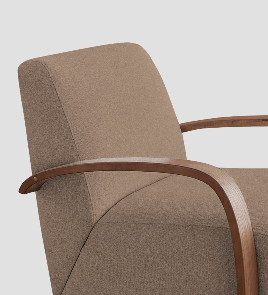 Balma Fabric Swivel Chair In Cookie Beige Colour - Febonic Living