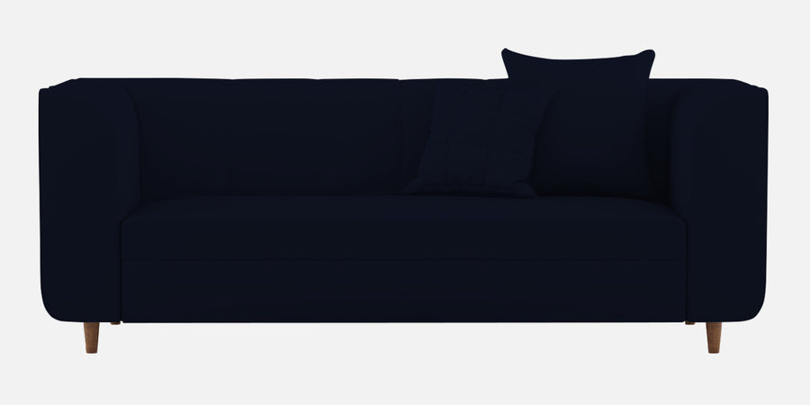 Sumo Velvet 3 Seater Sofa In Dark Blue Colour - Febonic Living
