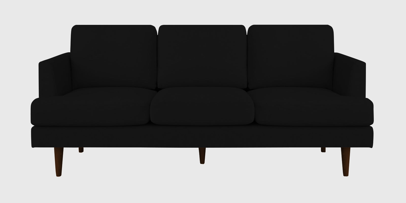 Motra Velvet 3 Seater Sofa in Adam Black Colour