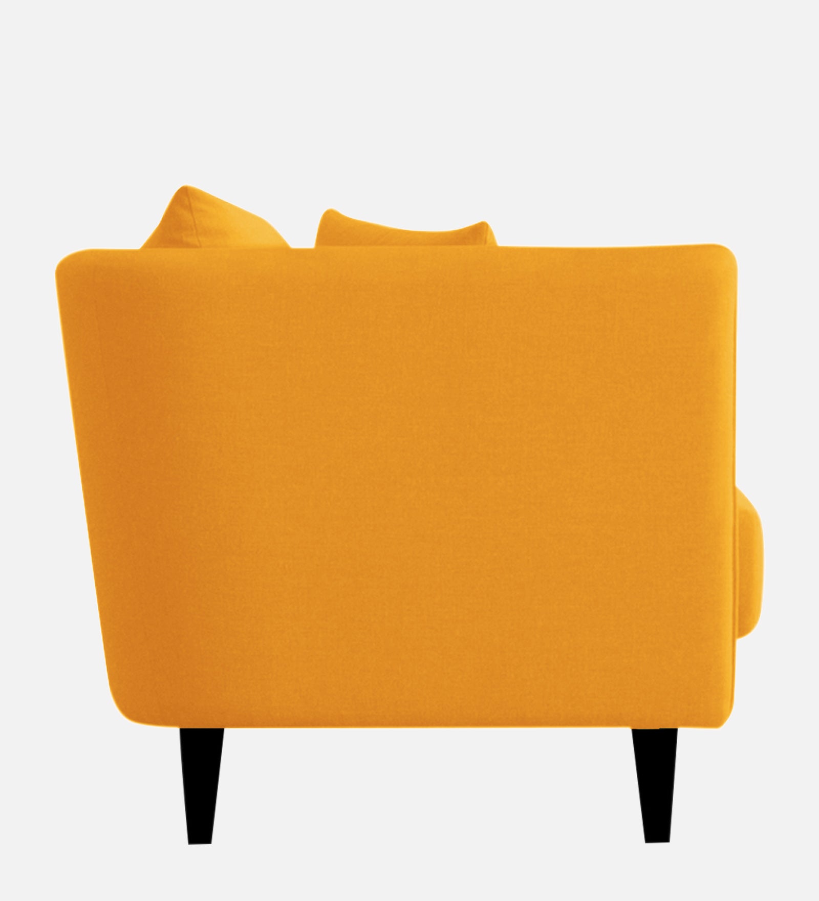 Norway Velvet 1 Seater Sofa In Safforn Yellow Colour