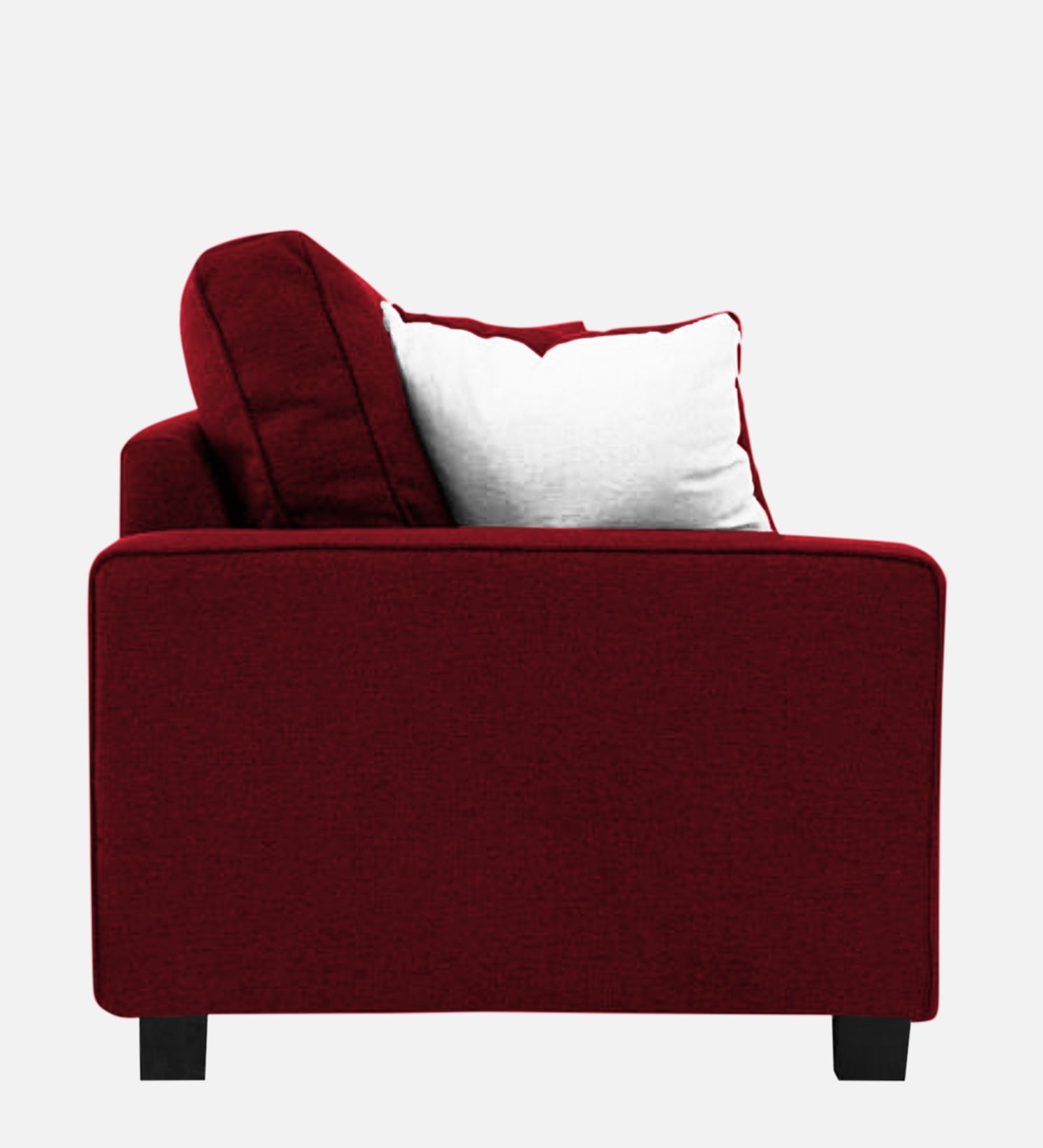 Ladybug Fabric 1 Seater Sofa In Ruby Red Colour