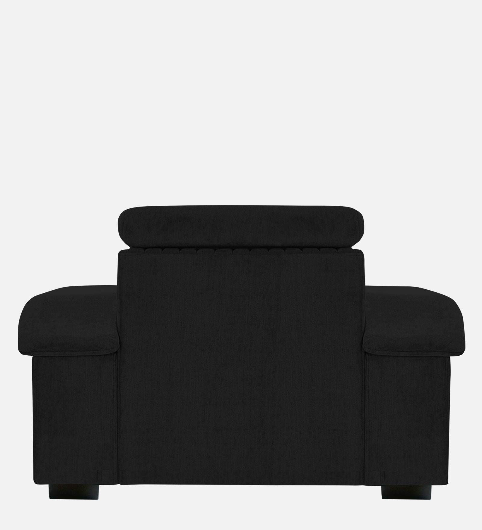 Draco Fabric 1 Seater Sofa In  Zed Black Colour - Febonic Living