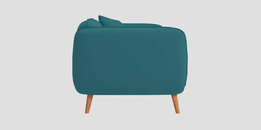 Zia Fabric 3 Seater Sofa In Water Blue Colour - Febonic Living