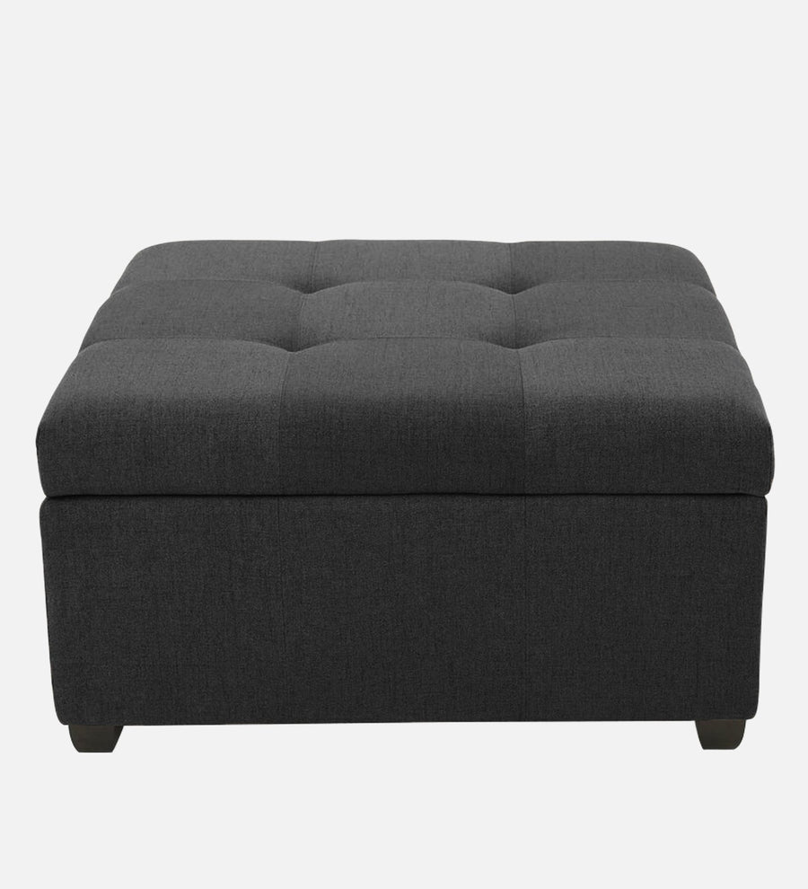 Mubila Fabric Ottoman In Charcoal Grey Colour With Storage - Febonic Living