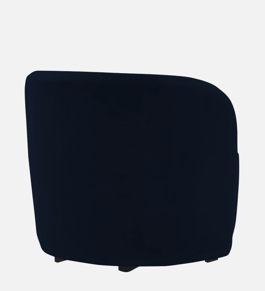 Lucky Velvet Lounge Chair In Dark Blue Colour - Febonic Living