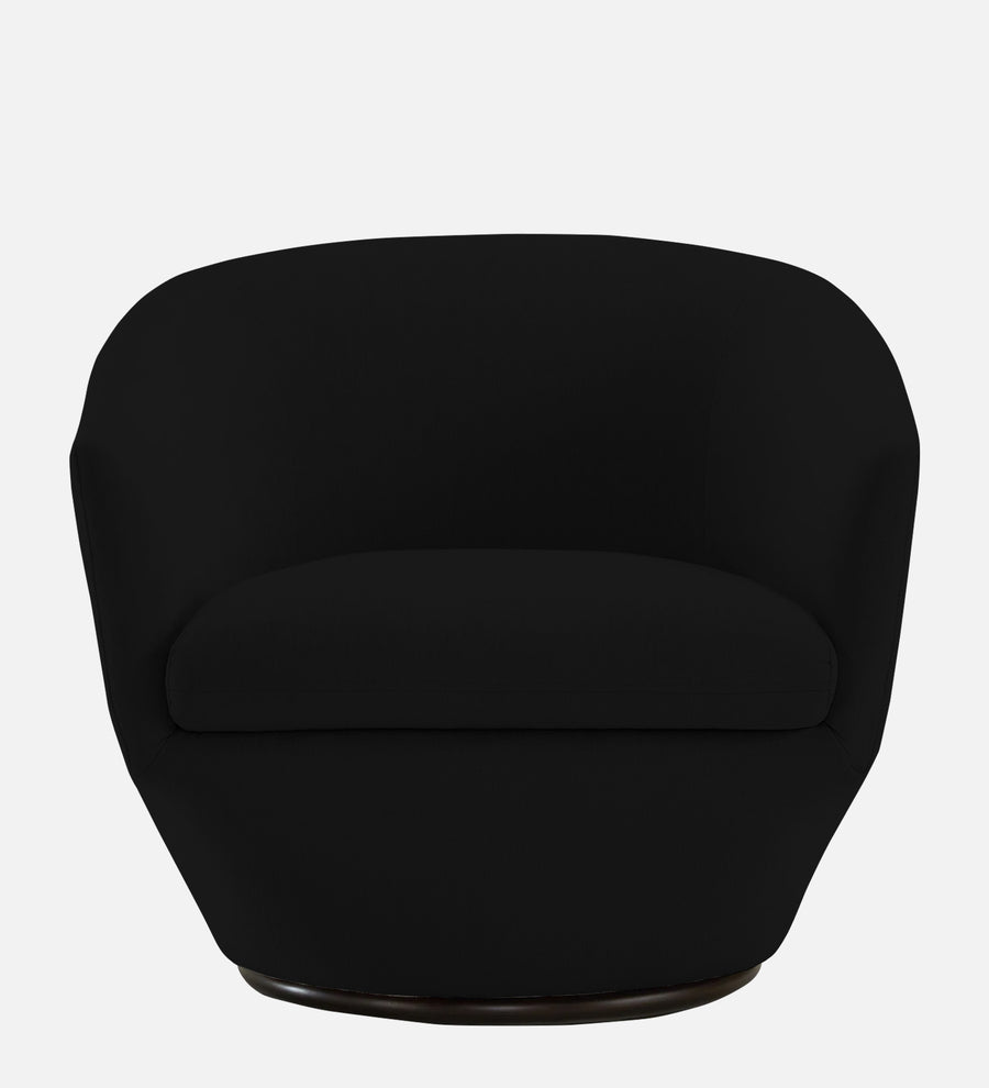 Haddie Velvet Swivel Chair In Adam Black Colour - Febonic Living